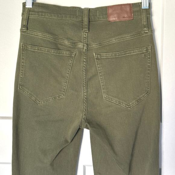 Madewell 10”High Rise Skinny Jeans Green Denim Women’s Size 24 - Picture 6 of 10